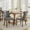 GDFStudio Astreine Mid-Century Modern Rubberwood Tufted Velvet Upholstered Dining Chairs (Set of 2) - 2 of 4