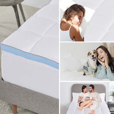 Twin XL White Pillow-Top Cooling Mattress Topper