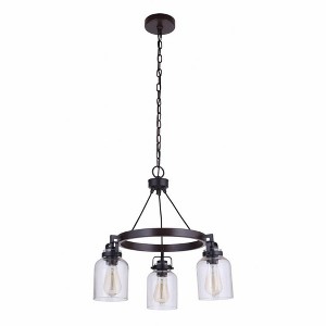 Craftmade Lighting Foxwood 3 - Light Chandelier in  Flat Black/Dark Teak - 1 of 1