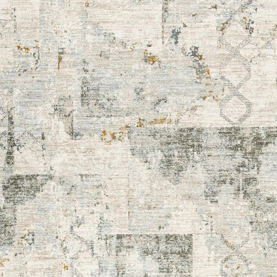 taupe, off white, medium gray, teal, light gray, mustard