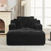 Full- compressed Chaise Lounge Sofa Bed 48.8" Upholstered Sofa Couch with Removable Pillows, Modern Sleeper Sofa for Living Room and Bedroom, Grey - 2 of 4