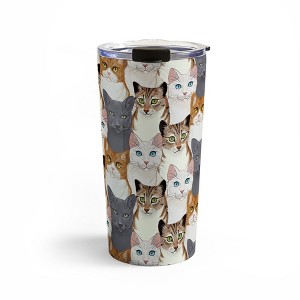 Avenie Cat Portraits Travel Mug 20 oz Stainless Steel Travel Mug - Deny Designs - 1 of 4