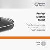 Complete Cuisine Electric Skillet with Glass Lid and Temperature Settings for Kitchen Small Appliances, Countertop Essentials, and Cooking Use, 12" - 3 of 4