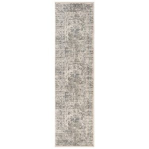 Gray And Ivory Medallion Area Rug - 1 of 4