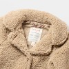 Toddler Holiday Dressy Cozy Teddy Fleece Overcoat - Cat & Jack™ Tan - 3 of 3