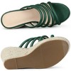 Allegra K Women's Platform Strappy Slip-on Espadrille Wedges Sandals - 4 of 4