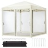 homfan Pop-Up Gazebo w/ Mosquito Net - 4-Sided Adjustable Canopy w/ Wheels, for Patio, Backyard - 2 of 4