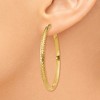 Black Bow Jewelry 2.8mm, 14k Yellow Gold Diamond-cut Hoops, 46mm (1 3/4 Inch) - 3 of 4