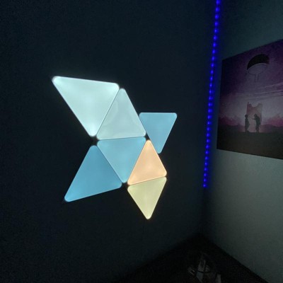 Nanoleaf 7 Panels Wooden Hexagon Smarter Kit Led Light Bulbs : Target