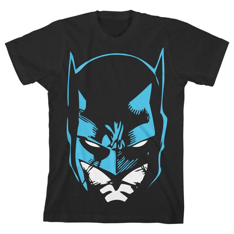 Batman's Head Black T-Shirt Toddler Boy to Youth Boy, 1 of 3