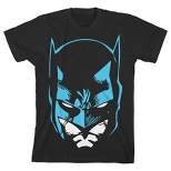 Batman's Head Black T-Shirt Toddler Boy to Youth Boy