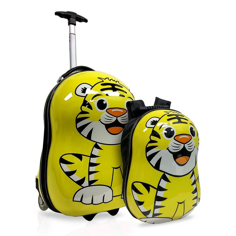 TUCCI Tigerlicious 2-Piece ABS Hardside Kids' Luggage Set with Backpack, 4 of 6