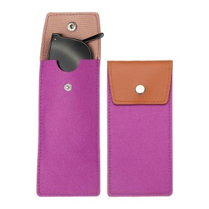 Unique Bargains Felt Soft Portable Storage Scratch-Resistant Eyeglasses Bag 2 Pcs - 1 of 4