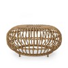 QingMoon Round Rattan Coffee Table, Outdoor Wicker Side Table, All-Weather and Rust Resistant for Living Room, Poolside, Garden and Yard - 3 of 4