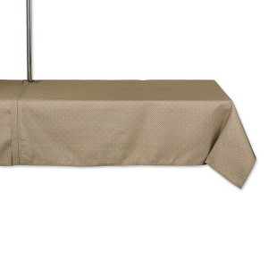 Design Imports  Stone Tonal Lattice Print Outdoor Tablecloth With Zipper 60X84 - 1 of 4