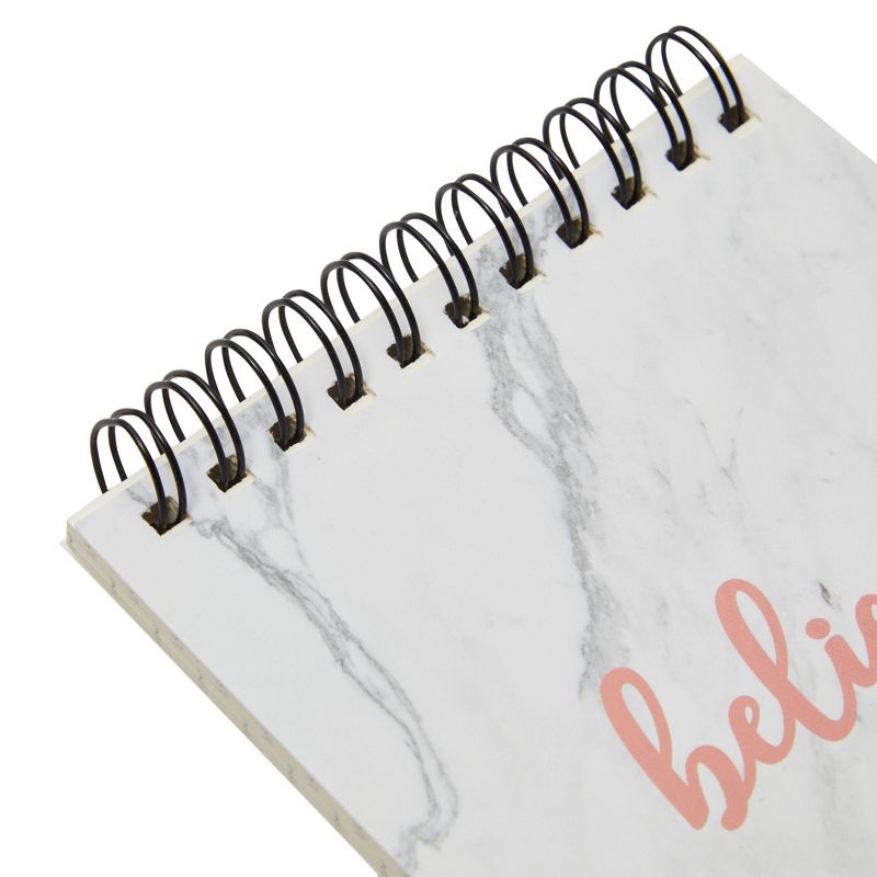 Paper Junkie 12-Pack Small Spiral Bound Inspirational Notepads, Bulk Marble Rose Gold Pink Note Pads, 50 Sheets Each (4 x 6 In), 5 of 9