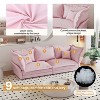 JOYRACER 90.55" Modern Upholstered Cloud Sofa, Couch with Deep Seat and Multiple Large Soft Pillows, Convertible Chaise Lounge Sofa for Living Room - 3 of 4