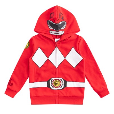 Hasbro Power Rangers  Boys Zip Up Hoodie for Big Kids - Red