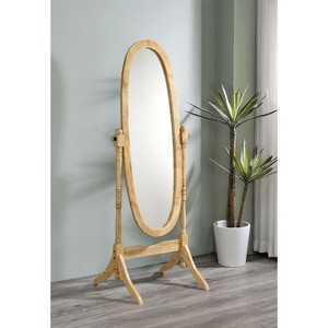 Kumasinova 59.25" Oval Standing Mirror Full Length,Floor Mirror with Adjustable Stand,Full Length Mirror for Bedroom&Living Room,White - 1 of 4