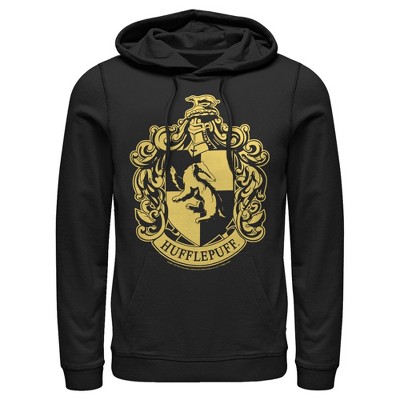 Men\'s Harry Hufflepuff Over Pull Target Crest Hoodie Potter : House