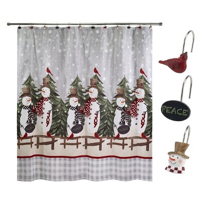 Country Friends Shower Curtain & Shower Hook Set