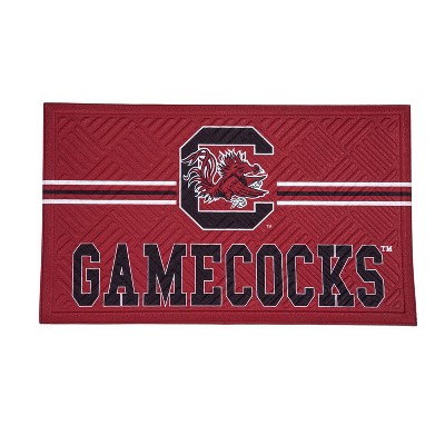 Evergreen NCAA South Carolina Gamecocks Embossed Mat Cross Hatch Indoor and Outdoor Doormat