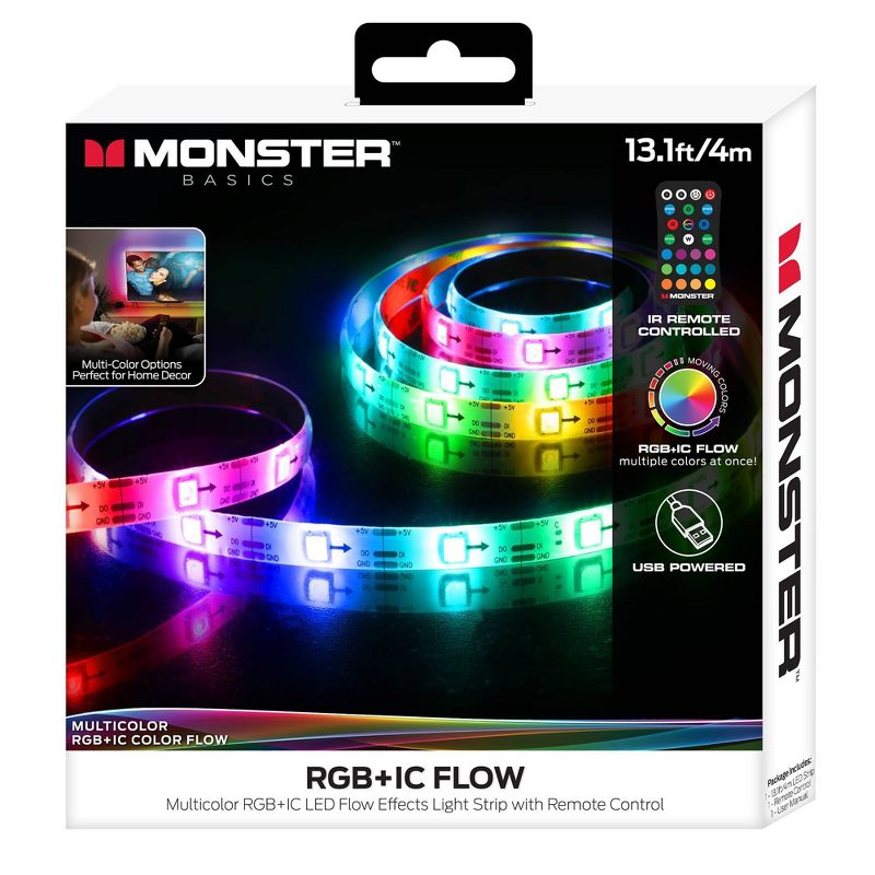 Monster 13ft Rainbow Flow LED Light Strip, 1 of 7