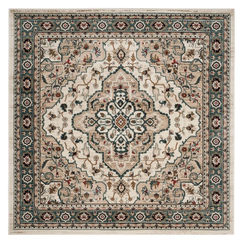 7'x7' Square Outdoor Patio Rug Light Gray/beige - Safavieh : Target