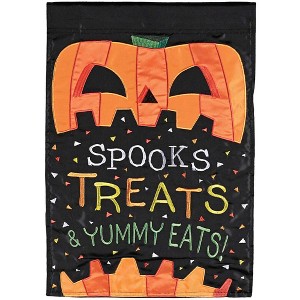 Dicksons Magnolia Garden Outdoor Flag Decoration For Garden, Yard, Or Walkway Standard 13 x 18, Weather Resistant Polyester, Spooky Treats and Yummy - 1 of 1