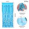 Unique Bargains Wedding Birthday Metallic Foil Fringe Table Skirts for Rectangle Tables - 2 of 4