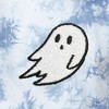 Dalix Ghost Embroidered Washed Crewneck Sweatshirt Long Sleeve Fleece Cotton Mens - 2 of 4