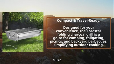 Compact Stainless Steel Folding Charcoal Hibachi Grill