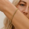 Hollywood Sensation Elegant Rope Bracelet Gold 6.5 Inches - 2 of 4