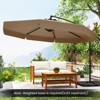 Tangkula 10FT Offset Hanging Umbrella Patio Cantilever Umbrella w/ Easy Tilt Adjustment - 4 of 4