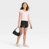 Girls' Short Sleeve V-Neck Ribbed T-Shirt - art class™ - 3 of 3