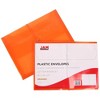 JAM Paper 9 3/4'' x 13'' Plastic Envelopes with 2 5/8" Expansion, Elastic Closure, Letter Booklet - Orange: Large File Binder - 4 of 4