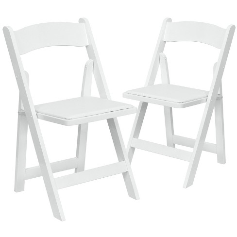 White vinyl folding deals chairs