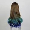 Unique Bargains Women's Curly Wigs 27" Multicolour with Wig Cap - 4 of 4