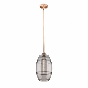 Vaz - 1 Light Stem Hung Mini Pendant In Industrial Style-18 Inches Tall and 10 Inches Wide - 1 of 1