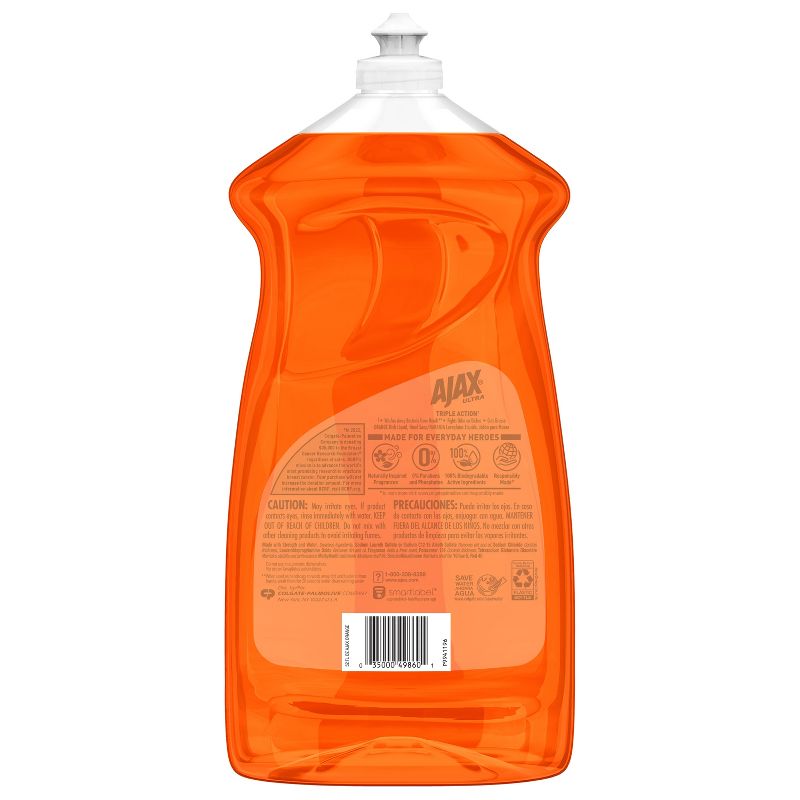 Ajax Orange Ultra Triple Action Dishwashing Liquid Dish Soap, 6 of 13