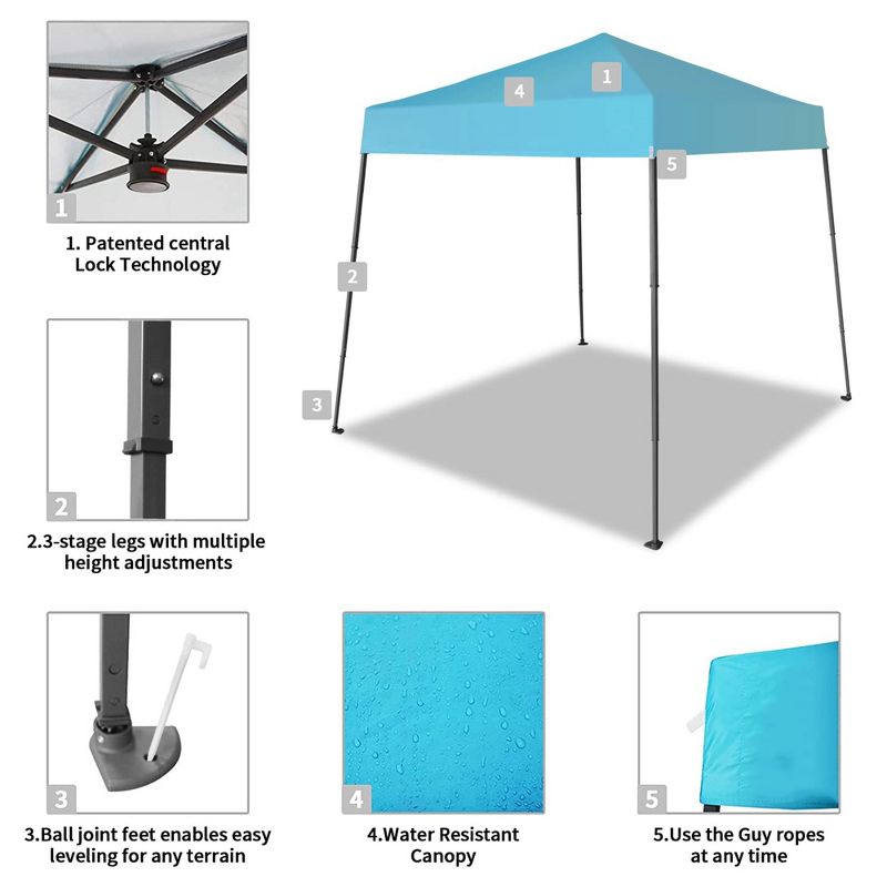 Crown Shades Top Instant Pop Up Canopy w/Carry Bag, 4 of 10