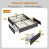 Full Platform Bed Frame, Fabric Upholstered with 4 Storage Drawers, No Box Spring Needed - 3 of 4