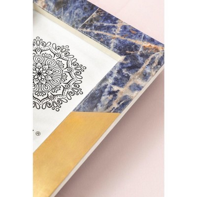 White and Blue Marble 5x7 Tabletop Picture Frame