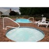 Saftron 48"x32" 4 Bend Figure 4 Metal InGround Pool Return to Deck Rail, White - 2 of 4