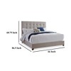 Roya Hampton Queen Size Platform Bed | Deep Button Tufted Upholstery | Low Profile - 3 of 4