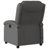 VidaXL Massage Recliner Chair Gray Real Leather - 4 of 4