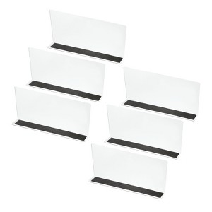 Unique Bargains Acrylic Magnetic L-Shaped Bedroom Kitchen Office Shelf Dividers - 1 of 4