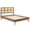 Modway Sidney Cane and Wood Full Platform Bed With Splayed Legs - 2 of 4