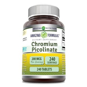 Amazing Formulas Chromium Picolinate 200 Mcg 240 Tablets - 1 of 1