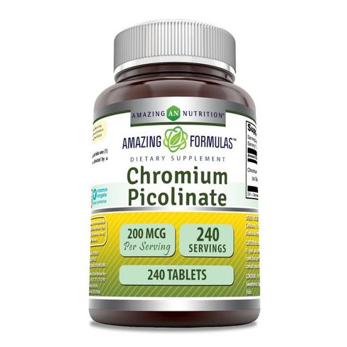 Amazing Formulas Chromium Picolinate 200 Mcg 240 Tablets - image 1 of 1